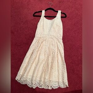 Cream colored lace overlay jcrew size 0